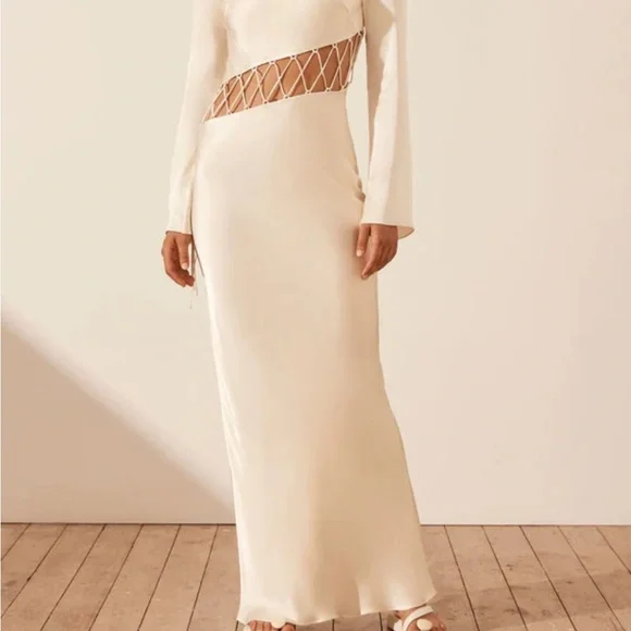 chinese dress ladies La Lune Lace Back Maxi Dress | Lemon | Dresses main image 0